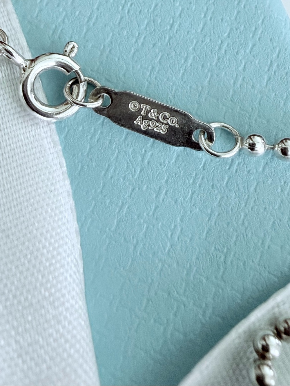 24” Tiffany & Co. Makers Beaded Chain Necklace - Picture 5 of 9